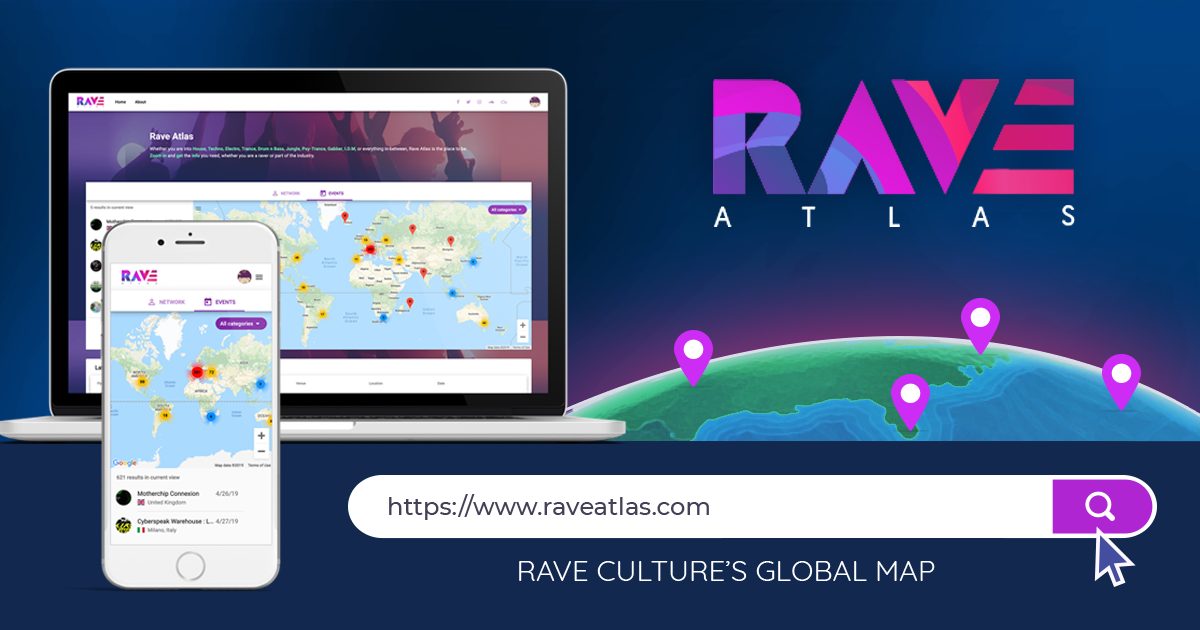 Branding και σχεδιασμός διεπαφής για το Rave Atlas